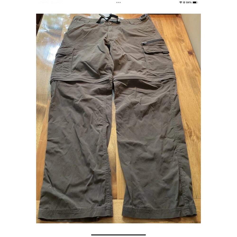 BC Clothing Olive Green Convertible Cargo Pants/Shorts Size L x 32 Belted